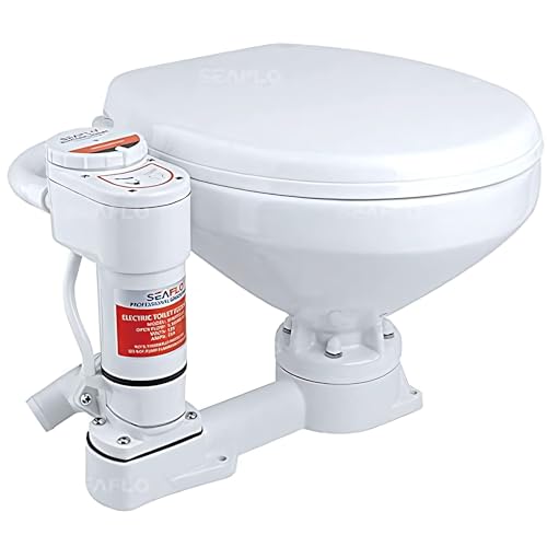Seaflo 12V Electric Twist Flush Marine Toilet Large Size