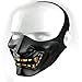 Supspy Samurai Airsoft Mask Tactical Prajna Half Face Ninja Hannya Oni Motorcycle Evil Demon Knight Kabuki Mask for Halloween Cosplay Costume Hunting Shooting (Black)