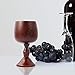 ASIBT 1pcs Hand-made Jujube Wooden Wine Goblet Water Cup 7oz