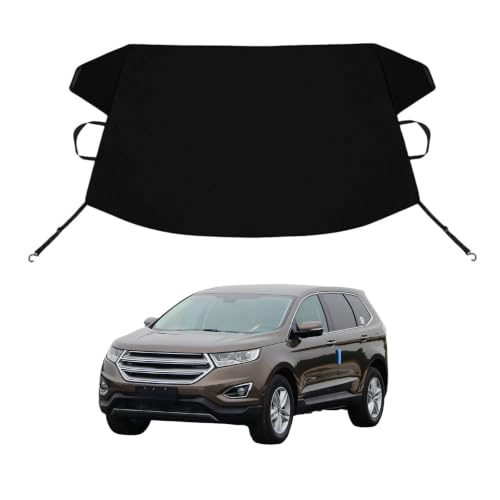 Image of Edge Custom Windshield Cover for Ice and Snow for-d Edge Heavy Duty 600D Oxford Fabric Windshield Protector Fit Waterproof Frost Snow Cover Winter Car Accessories