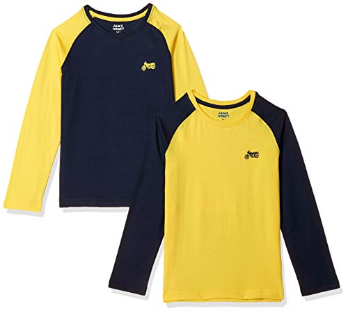 Image of Amazon Brand - Jam & Honey Boy's Regular Fit T-Shirt (Pack of 2)