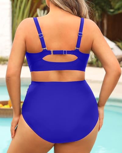 Image of Daci Women's Plus Size Bikini Sets - High Waisted Two-Piece Swimsuits with Tummy Control