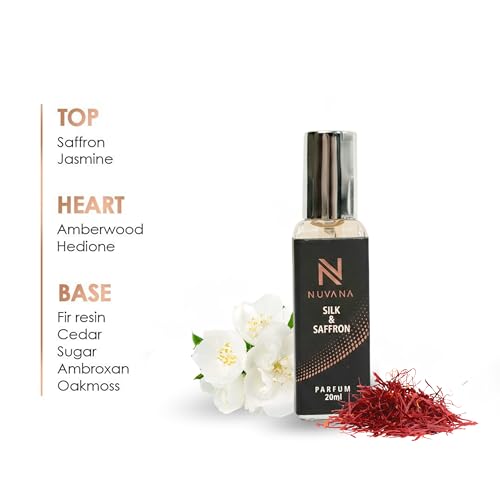 Image of Silk & Saffron Luxury Parfum for Men | Woody Amber Fragrance | Pocket Size Travel Perfume | Perfect for Special Occasions & Evenings