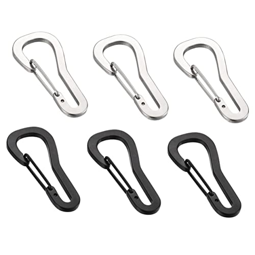 BESPORTBLE 6 Pçs Mosquetão De Aço Inoxidável Chaveiro Do Carro Mochila Gancho De Metal Chaveiro Do C