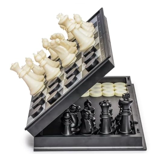 Set Scacchi e Dama 2 in 1 magnetico da viaggio (36 cm)