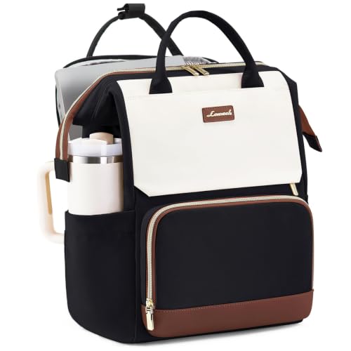Image of LOVEVOOK Independent Laptop Compartment Backpack for Women with Giant Tumbler Holder Pocket for Travel Work Nurse Teacher