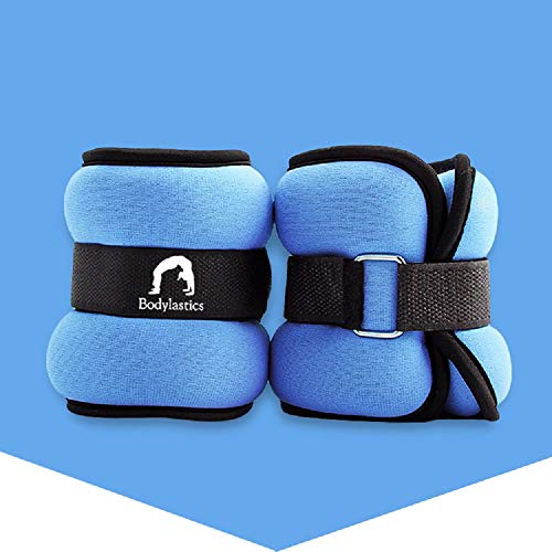 Image of Bodylastics Ankle & Wrist Weights Pair for Legs & Arms, Neoprene Adjustable Strap for Men & Women, Soft & Durable for Fitness, Walking, Jogging, Aerobics, Gym & Strength Training