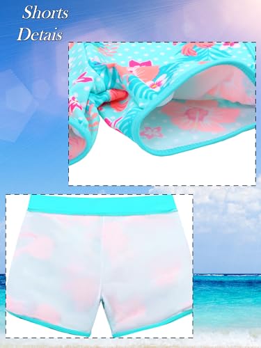 Image of BAOHULU Girls Rash Guard Swimsuit 2 Pieces Long Sleeve Bathing Suit UPF 50+ Quick Dry Beach Swimwear Size 3-14 Years