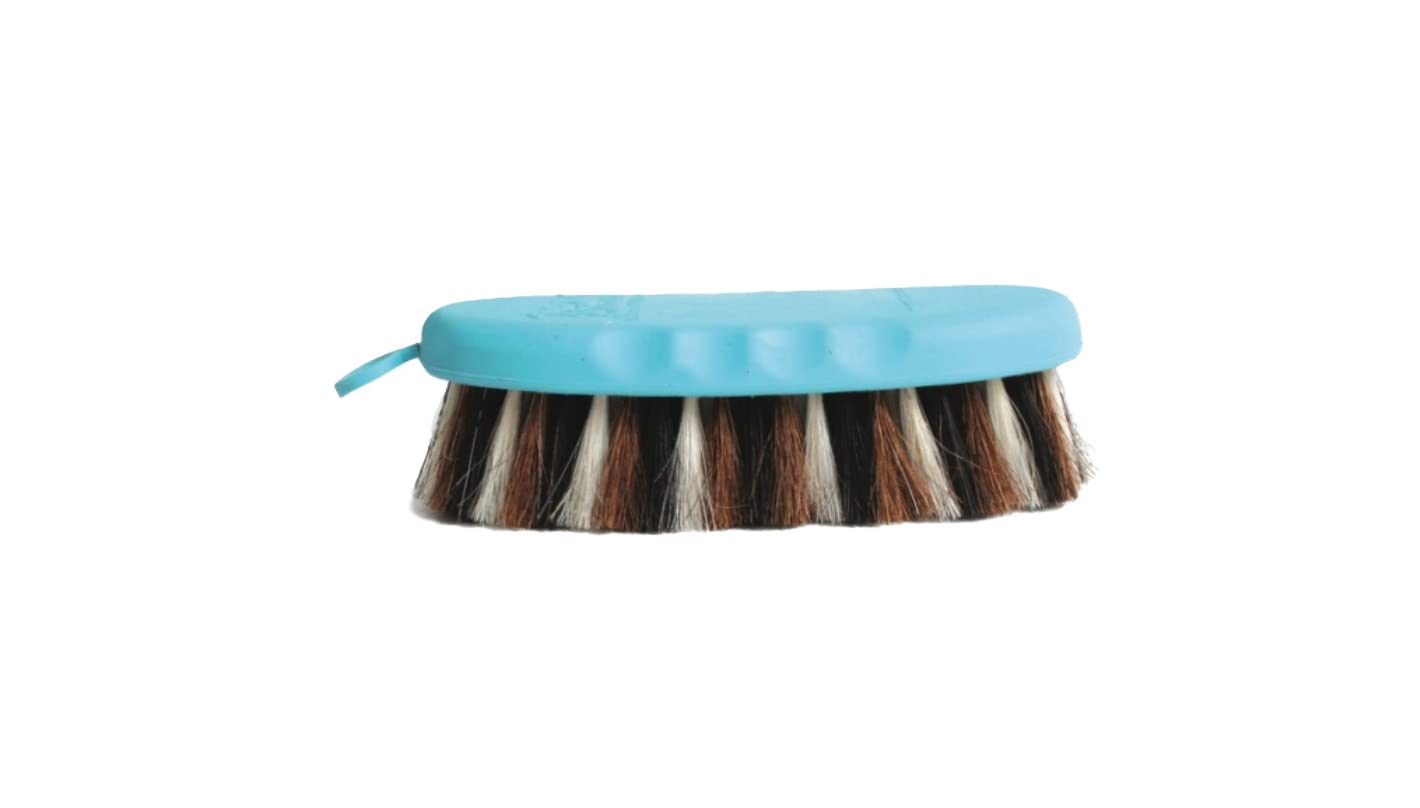 Tail Tamer Round Small Horsehair Horse Brush / Poly Blend with Soft Touch Handle