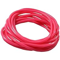 MA ONLINE Womens 80s Disco Party Jewellery Bangles Ladies Neon Beads Necklace Accessory (Pink Gummy Bangles) One Size