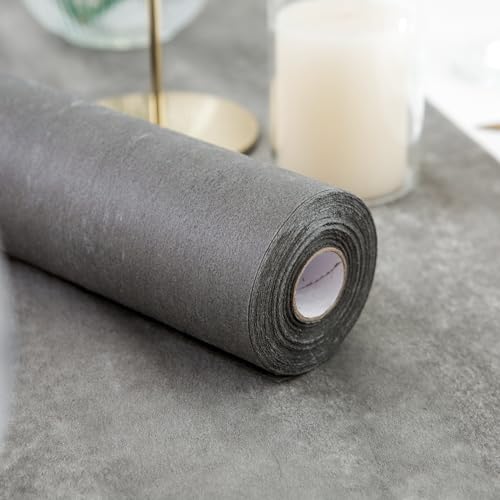 Simurq Camino de mesa de fieltro moderno, decoración de mesa, cumpleaños y bodas, decoración de mesa, rollo desechable, color gris antracita (gris, 30 cm x 25 m)