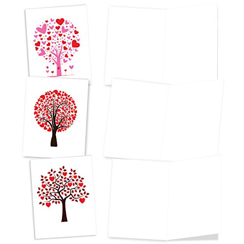 The Best Card Company - 20 Cute Boxed Cards (4 X 5.12 Inch) - Assorted Blank Set (10 Designs, 2 Each) - Love Trees Am3185Ocb-B2X10 #TOP2