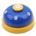 ZALING Metal Desk Call Bell Dog Training Bells with Footprints Pattern for Kitchen Counter Reception,Style 4