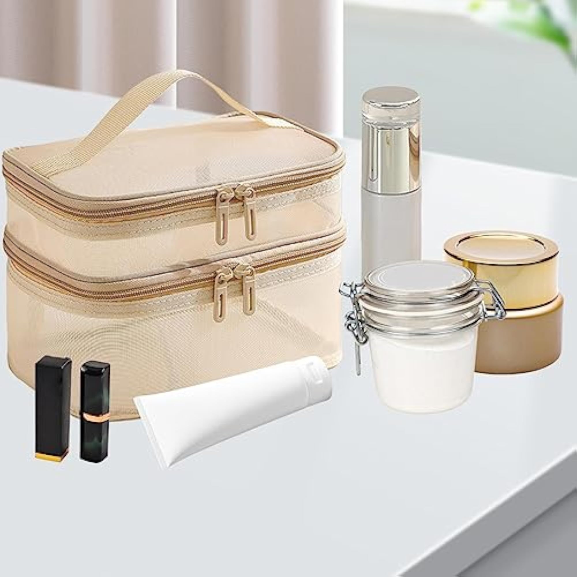 Double Layer Toiletry Bag Lightweight for Accessories