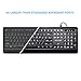 SurnQiee Large Letter Print Keyboard, 104 Keys Standard Full Size USB Wired White LED Backlit Computer Keyboard (KB612)
