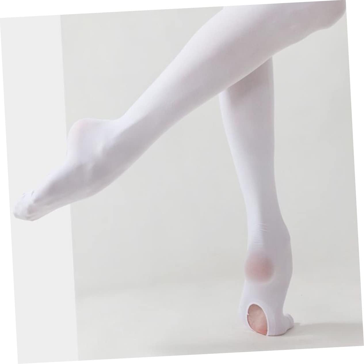 NOLITOY 6pairs Adult Ballet Tights for Women Girls Stretchy Dance Tights White Height for Ballet Practice and Dance Classes