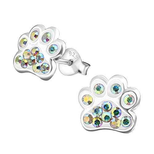 Image of 925 Sterling Silver Paw Print Stud Earrings (Choose Your Style) (Nickel Free)