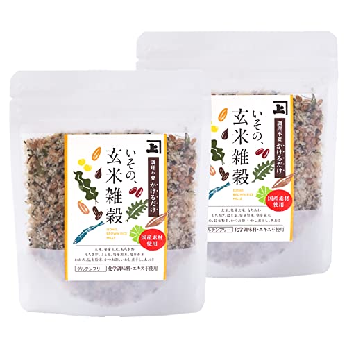 兼上 いその、 玄米雑穀かけるだけ 60g×2袋 無添加 国産 グルテンフリー ふりかけ 雑穀米 カネジョウ