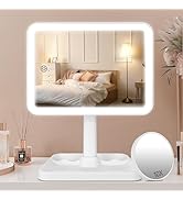 Amazon.co.jp: FACSINATE 女優ミラー 三面鏡 卓上鏡 化粧 ledメイク