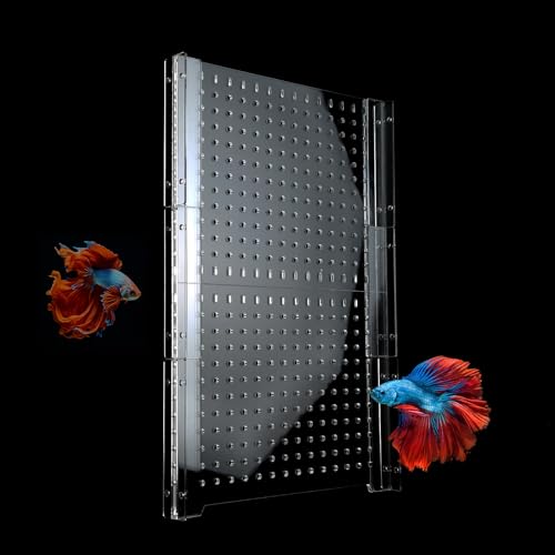 Acrylic Fish Tank Divider 10/15/20/55/75/125Gallon Tank Divider Adjustment Clear Fish Tank Separator Set with Suction Cups (55 Gallon)