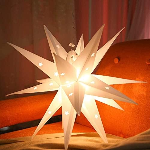18 in Moravian Star Light Christmas Tree Topper Battery
