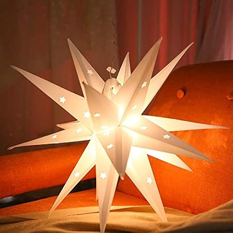 45.7 cm großer Weihnachtsbaumspitze mit Fröbelstern, batteriebetrieben, 18-Punkt-Weihnachtsstern Cover