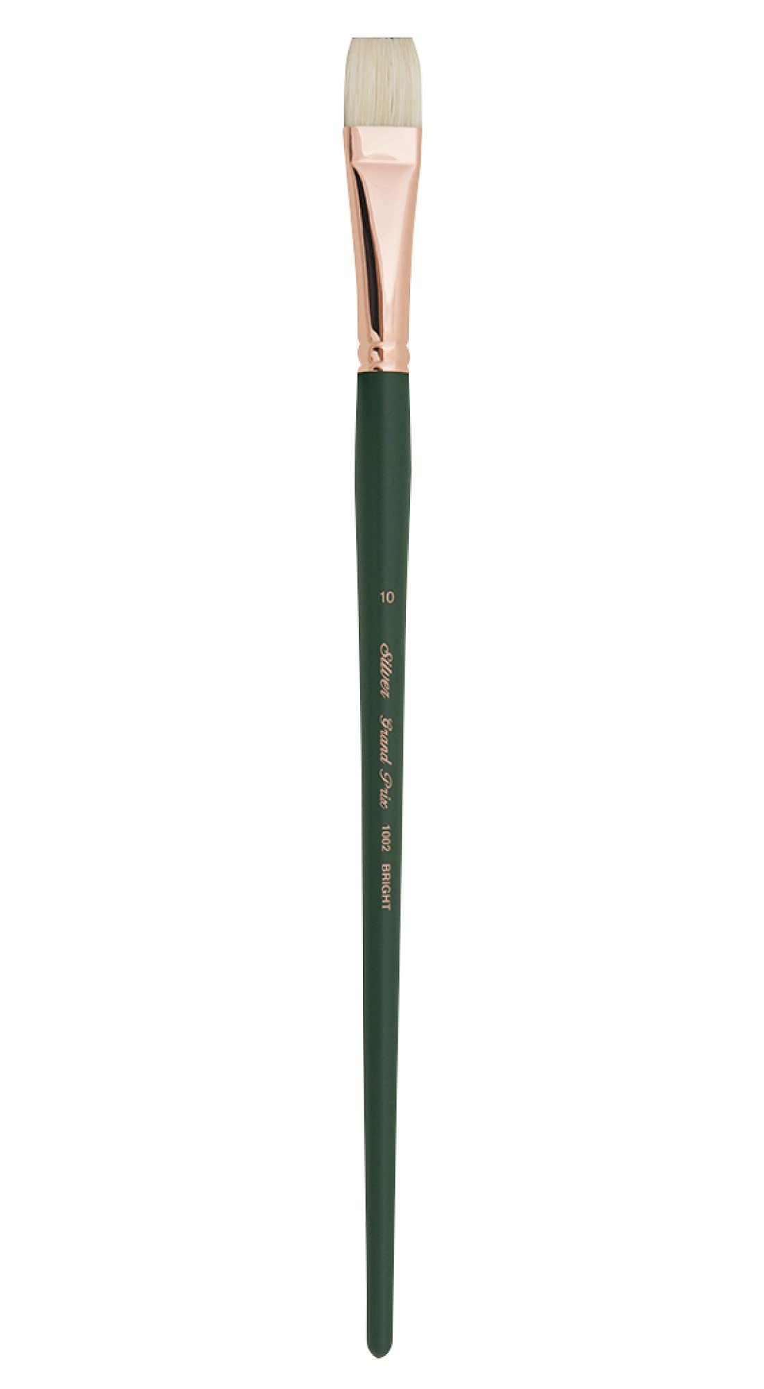 Silver Brush Limited 1002 Grand Prix Bright Brush for Oil Paintings, Size 10, Long Handle