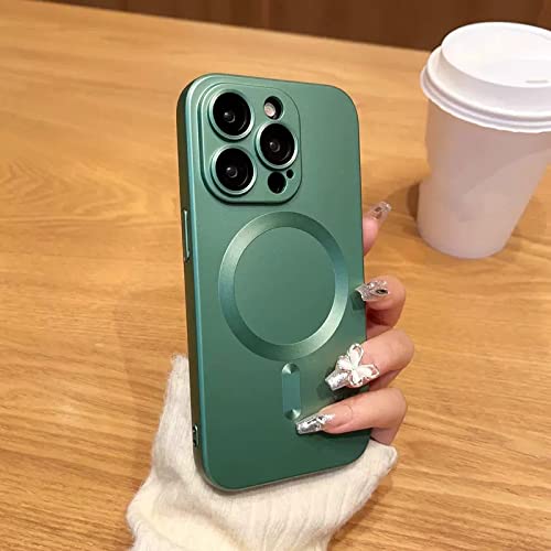 Coque iPhone 12 verte silicone antichoc compatible chargeur sans fil