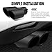 Hugwits Car Exhaust Tips, Stainless Steel Dual Outlet Straight Style Muffler Exhaust, 2.5