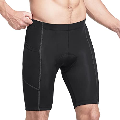 Baleaf BALEAFAAI070A05MBL21205 Padded Bike Shorts For Men Cycling Shorts Padding Pockets Upf 50+ Black/Grey L thumb #1