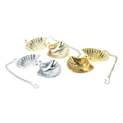 TEMPNAP 3個 貝殻形状ステンレス製ティーストレーナー 家用細目茶こし ホテル レストラン向け実用的茶漉し 滑らか研磨で清掃簡単