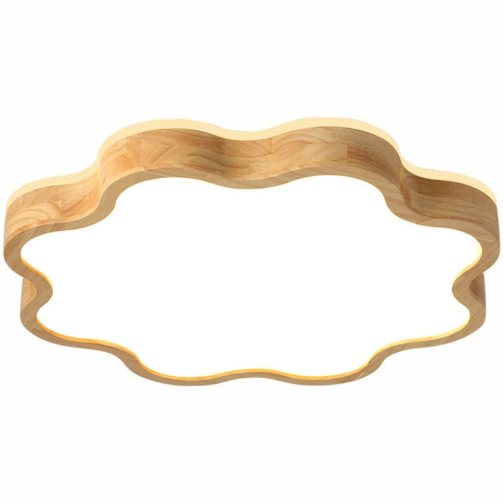 Plafonnier en bois créatif nordique pour chambre à coucher et étude à gradation tricolore moderne