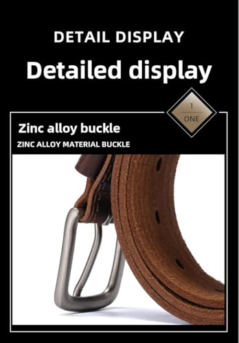 Men's first-layer cowhide pin buckle belt, genuine leather belt, business leisure retro belt, men's comfortable2