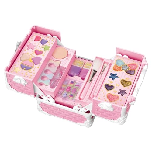 Juego De Maquillaje Infantil Para Niñas, Juego De Maquillaje Para Niñas, Juego De Cosméticos Falsos | Juguete De Vanidad De Maquillaje, Juego De Cosméticos Falso Incluye Estuche Para Niñas Y Ki