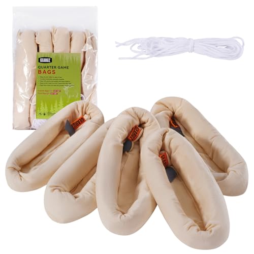 GearOZ Elk Game Bags Hunting Meat Bag 5-Pack Reusable Rolled Heavy Duty Quarter Bags, Big Game Hunting Essentials for Elk/Caribou/Moose/Deer, 48" x4, 28" x1