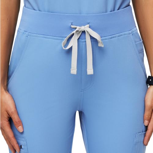 Image of FIGS YOLA High Waisted Skinny Scrub Pants for Women - 11 Pockets, 4-Way Stretch, Yoga Waistband