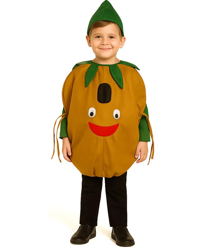 Image of FancyDressWale Fruit & Vegetable Fancy Dress Costume for Kids | Free Size 2-10 Years | School Fancy Dress, Stage Shows, Theme Parties