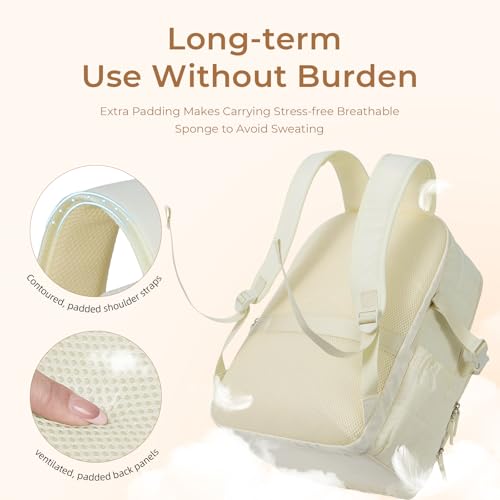 Image of CLUCI Wrinkle-Resistant Laptop Backpack for Women, 17.3 Inch Anti Theft Travel Backpack, Puffer Quilted Work Backpack, Water Resistant College Bookbag with RFID