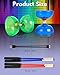 Rechargeable LED Juggling Diabolo, Translucent Impact-Resistant Plastic with Triple Bearing for Smooth Spin, Includes Hand Sticks and Extra String, Skill Toy for Teens and Adults