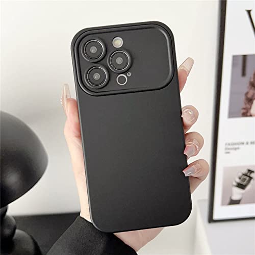 Coque iPhone 13 Pro antichoc en silicone souple noir avec protection camera matte