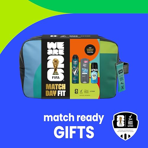 Dove, Lynx, Sure Gift Set Washbag for Him with an advanced anti-perspirant, body wash, body spray & limited edition wash bag Match Day Fit for him 3 piece - Image 2