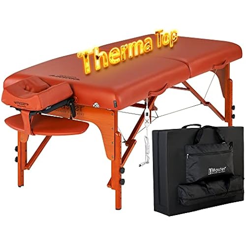 Master Massage 31" Santana Therma Top Portable Massage Table Package (Built in Heating Pads)- Esthetician Bed- Folding Massage Table with Heated Top