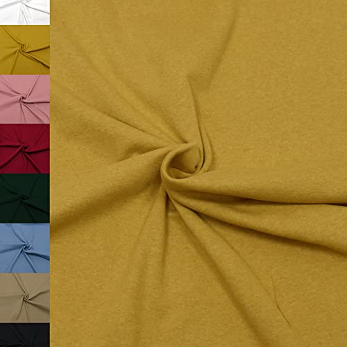 MAGAM-Stoffe Noah Bündchenstoff Feinstrick uni Oeko-Tex Meterware 50cm (32. Korn gelb meliert) Cover