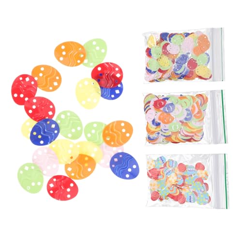 LIFKOME 3paquetes Decoración De Confeti De Huevos De Pascua De Confeti Forma De Huevo Para Suministros De Pascua Para Decorar Fiestas De y Mesas Festivas