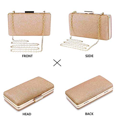 Image of Selight Glitter Clutch Purse for Women Wedding Evening Bag Sparkle Formal Bridal Purse Ladies Prom Cocktail Party Handbag