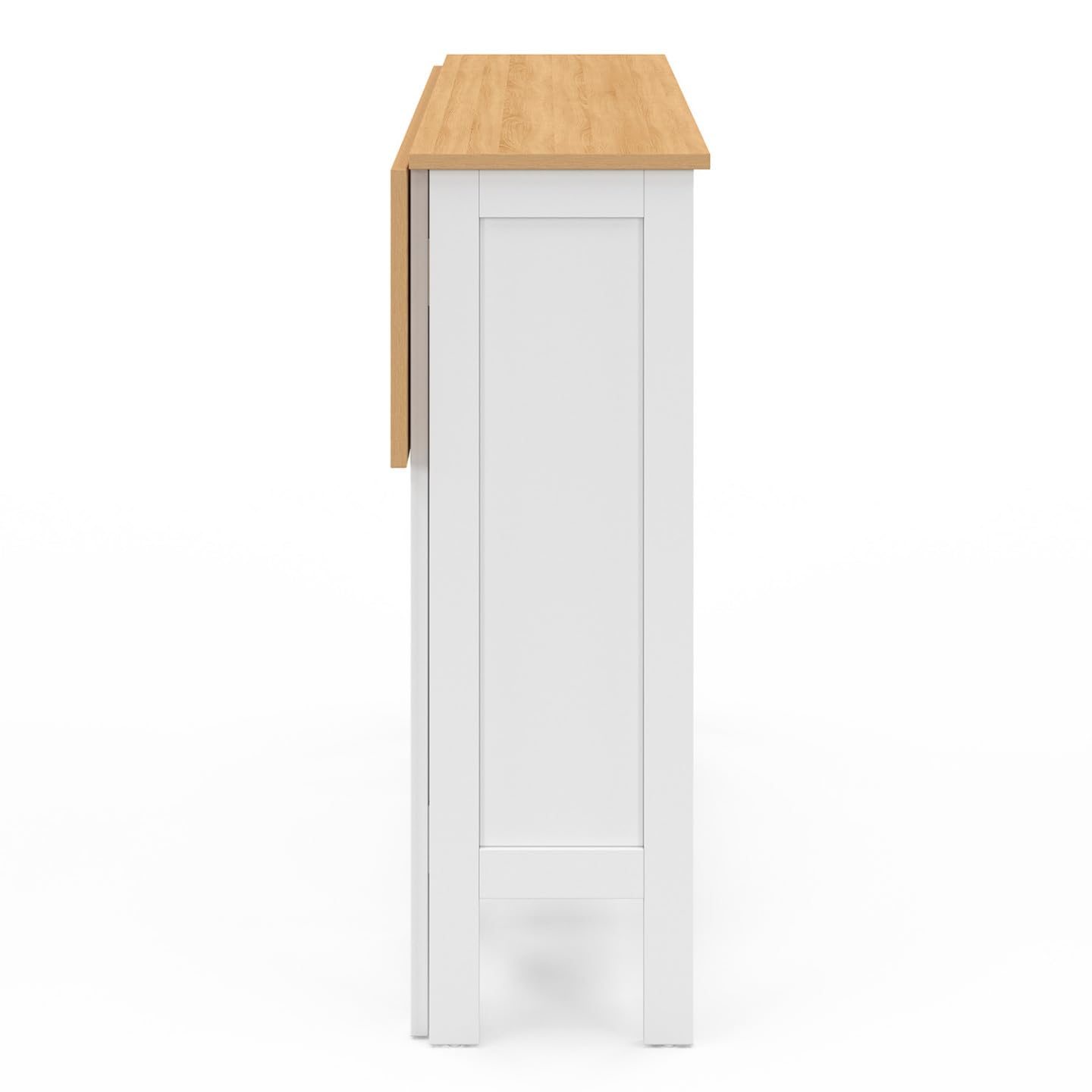 IDMarket – Conjunto de mesa de bar ilot Aquiles y 2 taburetes madera blanca bandeja forma haya