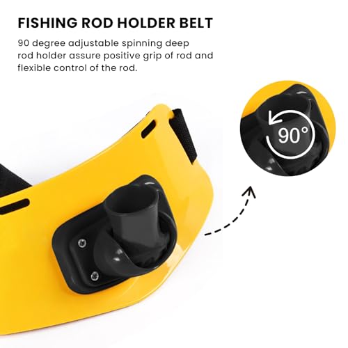 حامل حزام صنارة الصيد، حزام خصر للقتال والصيد بفتحة 4 سم قابلة للتعديل، حزام خصر جيمبال مبطن للصيد، وسادة جيمبال احترافية للصيادين