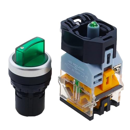 Interrupteur LA38 22 mm vert idéal pour moderniser vos tableaux d'atelier - 6