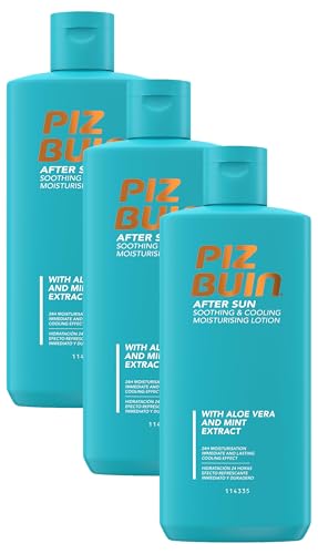Piz Buin After Sun Soothing and Cooling Moisturising Lotion | With Aloe Vera | 200ml (Pack of 3)