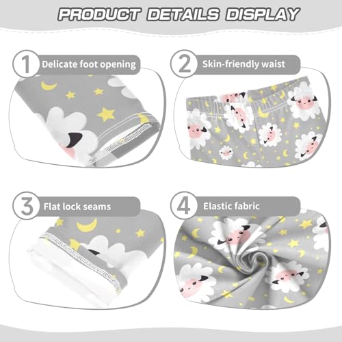 Girls Leggings Casual Athletic Dance Yoga Pants Length Ankle Tights Soft 4-10 Years4